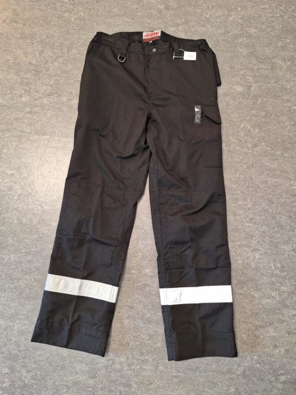 Basic arbeiðsbuksur v/endurskin 300g svartar