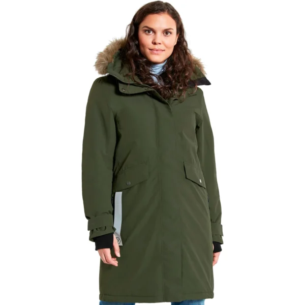 Erika Parka jakki 3, myrkagrønur