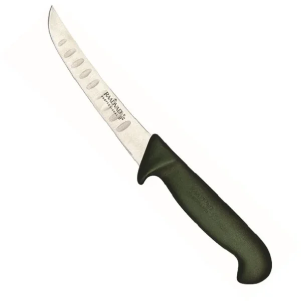 Úrbeinar knívur v/bylgjum 16cm svart skaft