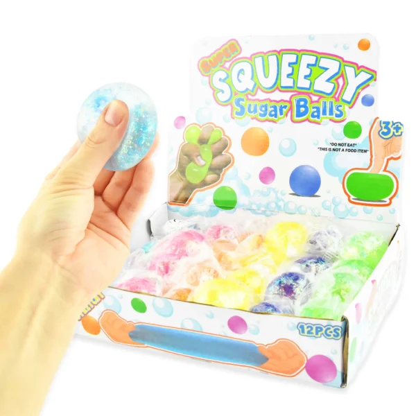 Squeeze Sugar Ball Glitter 4cm