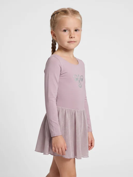 JR GLITTER TIGHTS GYMSUIT L/S fimleikabúni