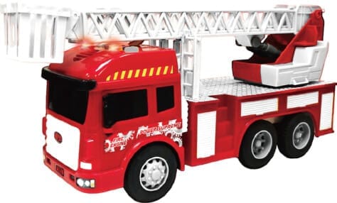 JUNIOR DRIVER 1:14 Light and Sound Friction Powered Fire Truck 29 cm