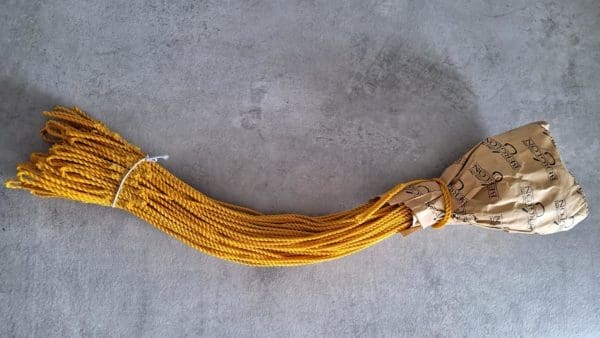 Snooded 12/0 40000 snood #16 sewn loop YELLOW